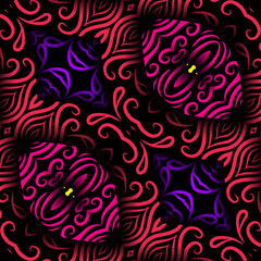 Seamless pattern Traditional Indonesian batik for decorating tile designs, walls, floors and commercial textile products