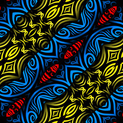 Seamless pattern Traditional Indonesian batik for decorating tile designs, walls, floors and commercial textile products