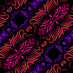 Seamless pattern Traditional Indonesian batik for decorating tile designs, walls, floors and commercial textile products
