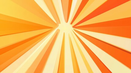 Obraz premium A vibrant vector background featuring bright orange and yellow rays, perfect for a modern cartoonstyle design.