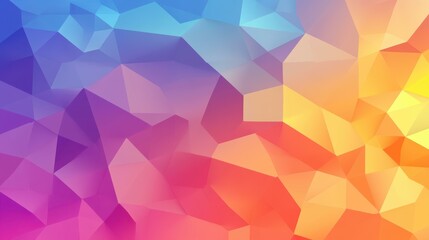 Fototapeta premium Explore a vibrant low poly gradient backdrop in vibrant hues, perfect for modern design projects and illustrations.