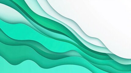 Vibrant green wave background, perfect for modern designs. Explore textures and shapes in a playful, abstract style.