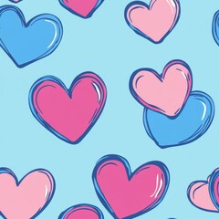 Celebrate love at your corporate event with a light blue and pink heartthemed vector pattern. Perfect for a fun, festive vibe