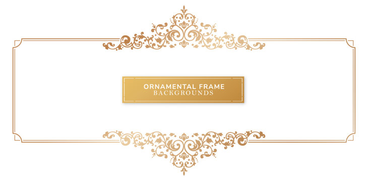 Vintage decorative frames in Victorian style. Ornate elements for design. Place for text. Ornamental vector illustration for wedding invitations and greeting cards, certificate of completion templates