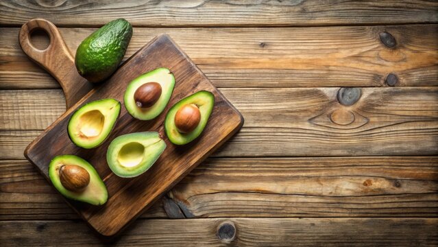 Chilean Hass and Fuerte Paltas displayed on a wooden cutting board with various palta dishes, avocado, food, fresh, healthy