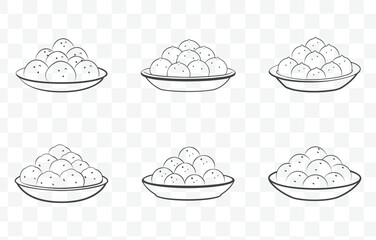 Print Sev Puri Art Vector Set: Detailed and Artistic Illustrations of Popular Indian Street Food Sev Puri