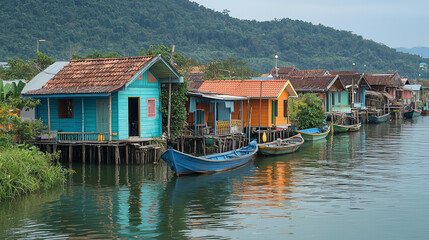 Obraz premium fisherman village