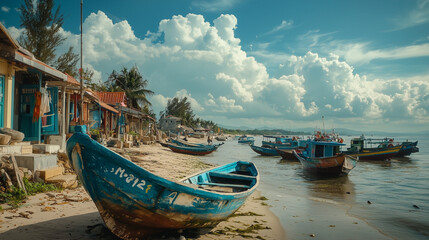 Fototapeta premium fisherman village