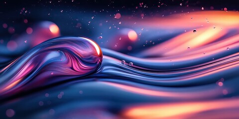 Obraz premium Abstract Liquid Metal Art