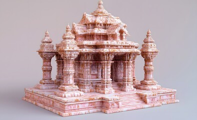 Indian Temple Architecture 3D Model.