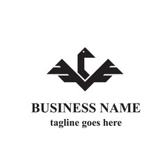 Illustration of Minimalist Swan Logo for Your Business