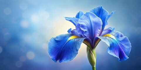 Elegant blue iris flower isolated on background, blue, iris, elegant, floral, bloom, isolated,background, beautiful, delicate