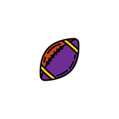 Original vector illustration. A contour icon. An American football ball.