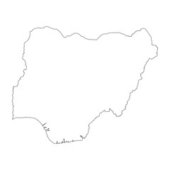 Nigeria country icon map