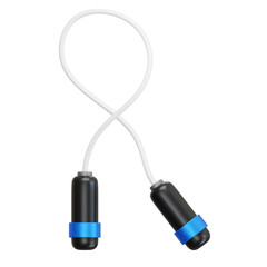 white skipping rope 3d illustration