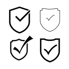 check mark icon in a shield