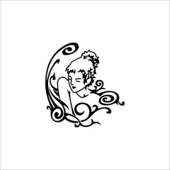 Tribal illustration depicts a woman dancing