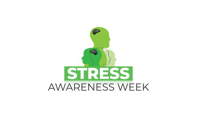 Stress awareness week. background, banner, card, poster, template. Vector illustration.