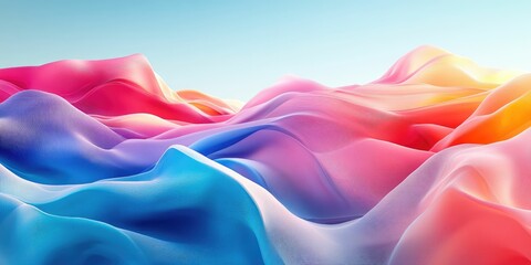 Fototapeta premium Abstract Colorful Fabric Waves