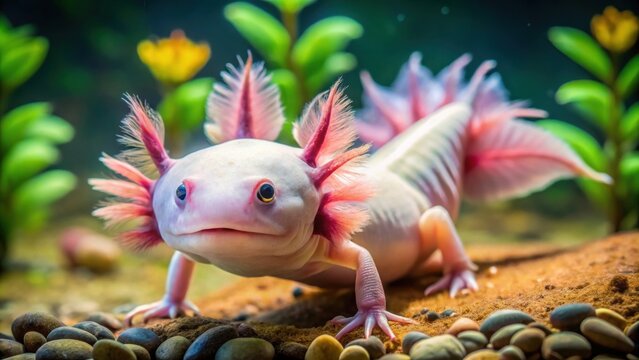 Mexican axolotl, also known as ajolote