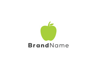 Minimalist and modern apple logo design template