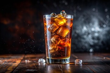 A glass of iced tea with a sprig of mint on top