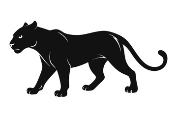 Obraz premium Panther vector silhouette, leopard silhouette panther, puma, vector illustration