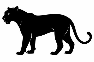 Obraz premium Panther vector silhouette, leopard silhouette panther, puma, vector illustration