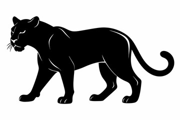 Obraz premium Panther vector silhouette, leopard silhouette panther, puma, vector illustration