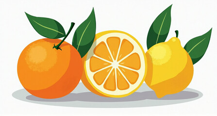 orange fruit with leaves