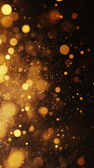 Enchanting Golden Fireworks and Purple Bokeh: Romantic Abstract Background for Valentine's Day, New Year's Eve, and Festive Celebrations. Elegant Minimalist Design with Copy Space for Holiday Marketin