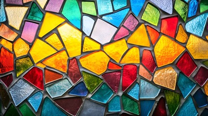 Colorful Stained Glass Mosaic Texture Background