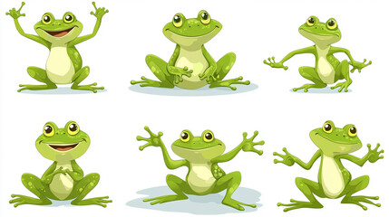 Fototapeta premium Cute frog cartoon