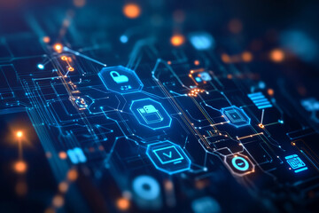 Communication technology, smart connection and  network technology concept. .