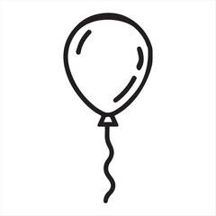 Balloon Icon. symbol silhouette vector on a white background