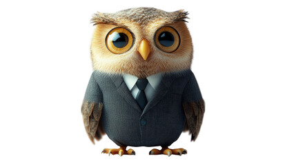 Fototapeta premium Wise Owl Businessman in Suit