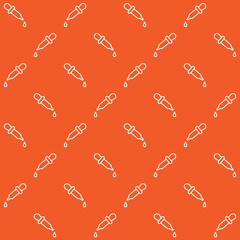 Minimalist Pipette Outline Vector Seamless Pattern