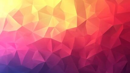 Fototapeta premium A captivating sunset scene with a geometric background and warm hues transitioning from orange to pu