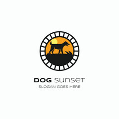 Fototapeta premium Vector Logo Illustration Dog Emblem Style