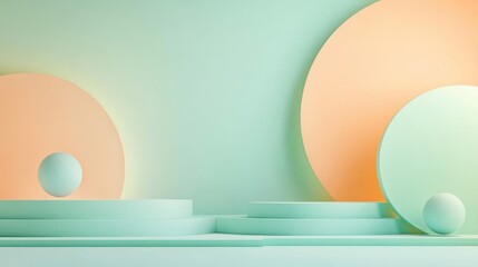 Fototapeta premium A colorful, geometric-based art piece on a textured background,