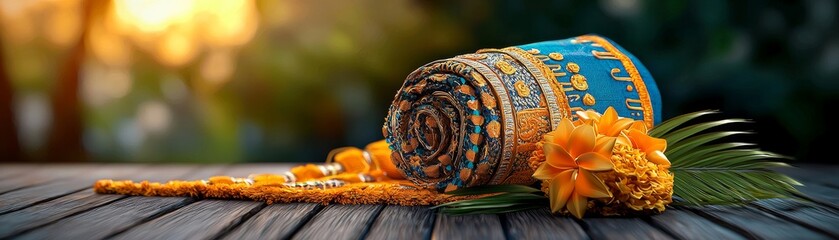 A 3D Thai traditional costume with soft lighting, symbolizing the cultural attire of Thailand.