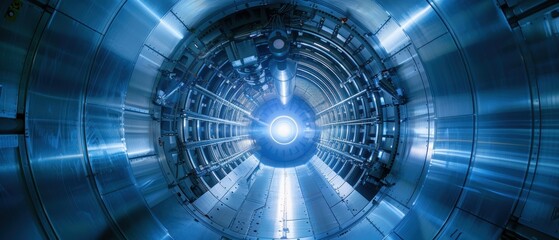 Futuristic Wind Turbine in Close-Up View Showing Technological Details