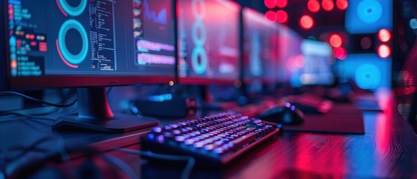 Cutting-Edge Digital Forensics Workstation Close-Up Revealing Advanced Technology and Tools