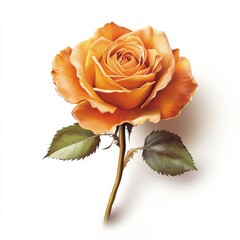vector graphic of an orange rose flower