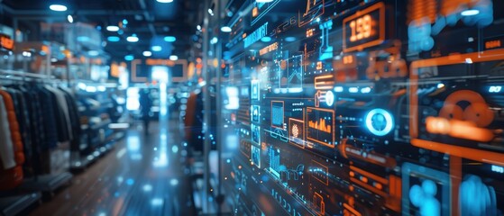 Obraz premium Advanced Retail Analytics Platform Close-up Showing Data Analysis and Insights for Business Decision Making