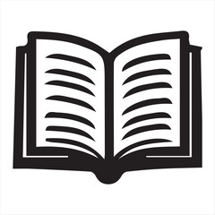 Book icon set education study reading learning language skill sign symbol line pictogram vector illustration silhouette victor style with white background