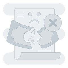 Sending money failed Banking App Empty States Illustration