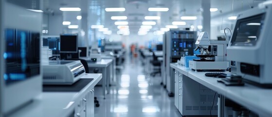 Cutting-Edge Quantum Computing Lab with High- Equipment in on White Background