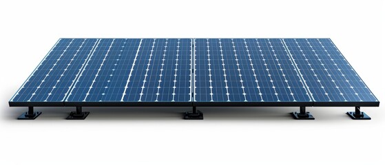 Cutting-Edge Renewable Energy: Detailed Solar Panel in on White Background with Copy Space