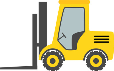 Forklift construction vehicle vector illustration